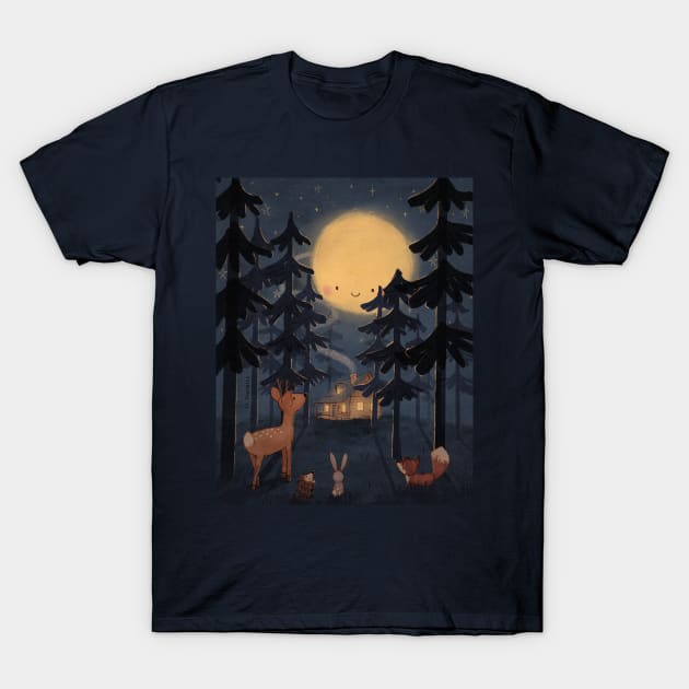 Forest night T-Shirt by LeFacciotte